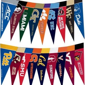 ACC Mini Pennant Set 4” x 9” Including Stanford, California and SMU